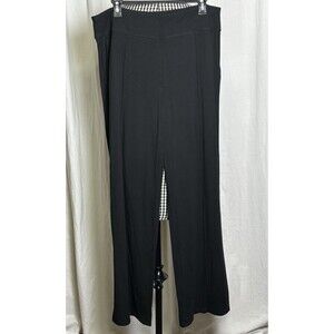 J Jill Wearever Collection Black Seamed Full Leg Pull On Pants Womans Large